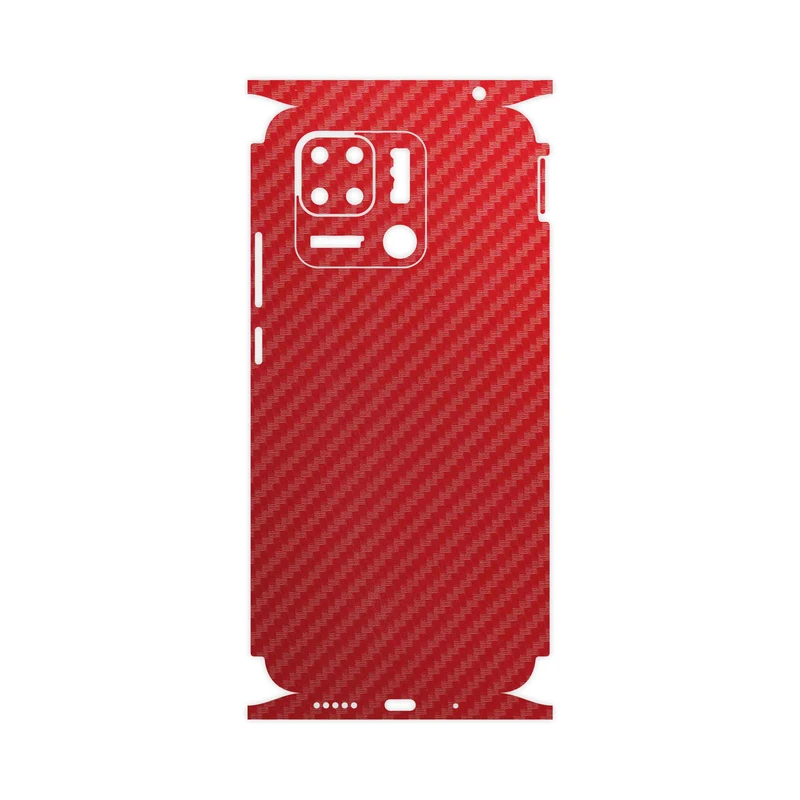برچسب پوششی ماهوت مدل Red-Fiber-FullSkin مناسب برای گوشی موبایل شیائومی Redmi 10 Power
