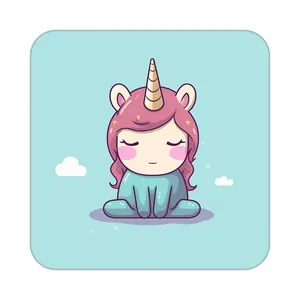 زیر لیوانی کاکتی طرح اسب تک شاخ و یونیکورن مدل mp29842