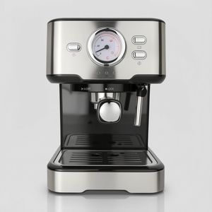 قهوهساز سوئیس پلاس مدل SEM-2220s، با فیلتر استیل ضد زنگ، دارای کف ساز شیر و تنظیم میزان بخاردهی