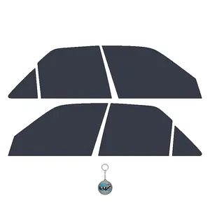 برچسب دودی شیشه خودرو هایلوکس کد Ddi05 مناسب برای پژو 405 مجموعه 7 عددی به همراه جاکلیدی