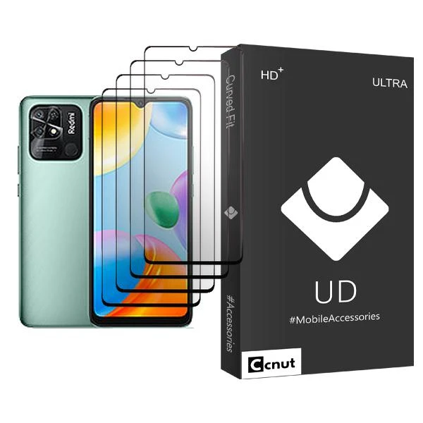محافظ صفحه نمایش کوکونات مدل UDB Ultra MIX004 مناسب برای گوشی موبایل شیائومی Redmi 10C بسته چهار عددی