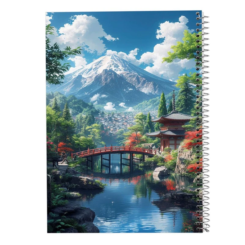 دفتر ژورنال نویسی 50 برگ مدوپد مدل نقطه ای طرح طبیعت کد DF15420