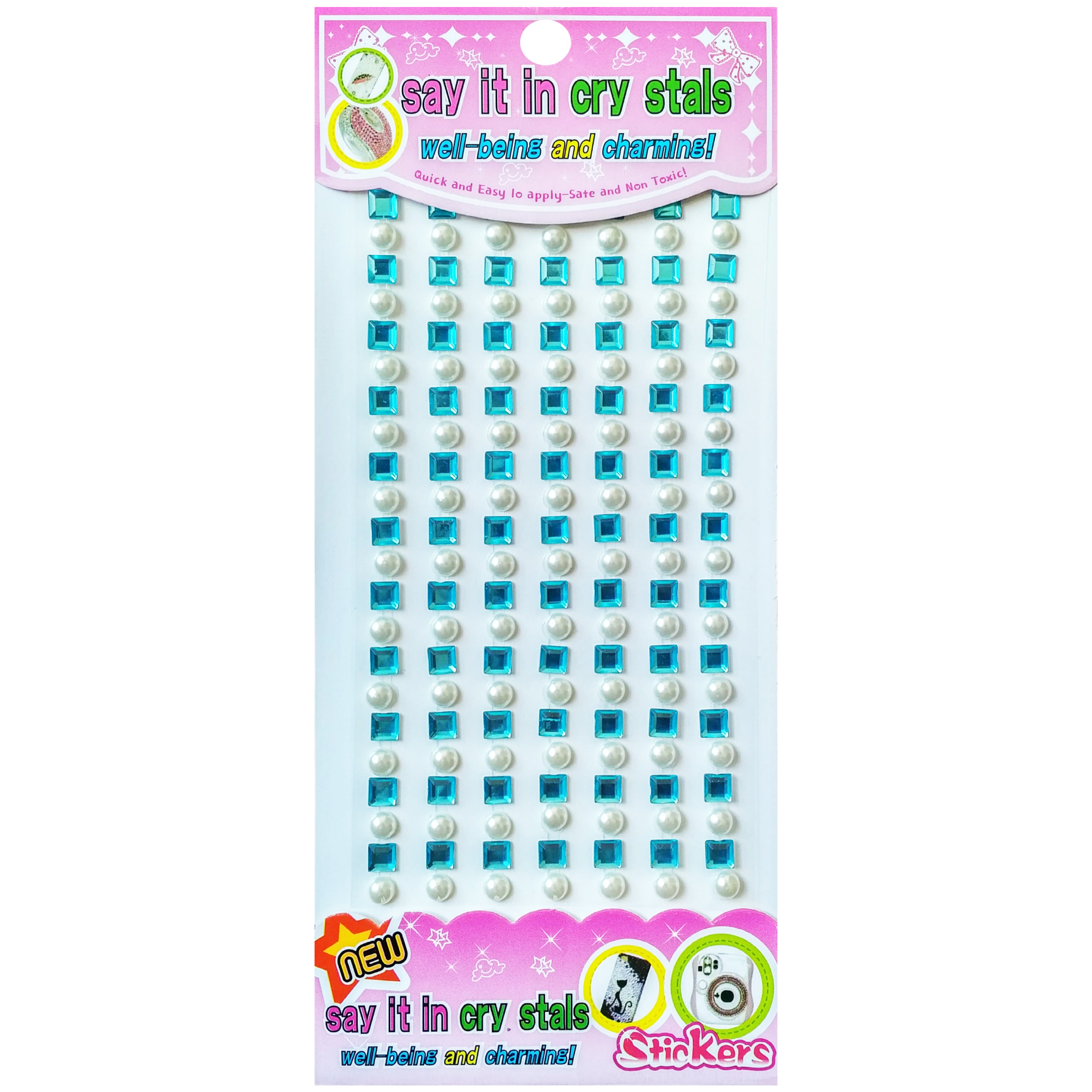 استیکر دیواری کودک مدل نگین مکعب کد 15