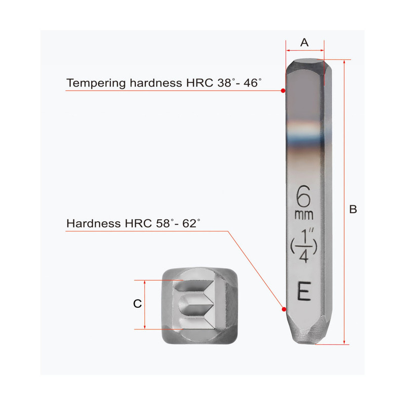 سنبه حروف یانگ سایکل مدل YC601-10mm مجموعه 27 عددی