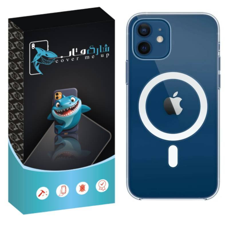 کاور شارک قاب مدل مگ سیف طرح ژله ای مناسب برای گوشی موبایل اپل iPhone 12 mini