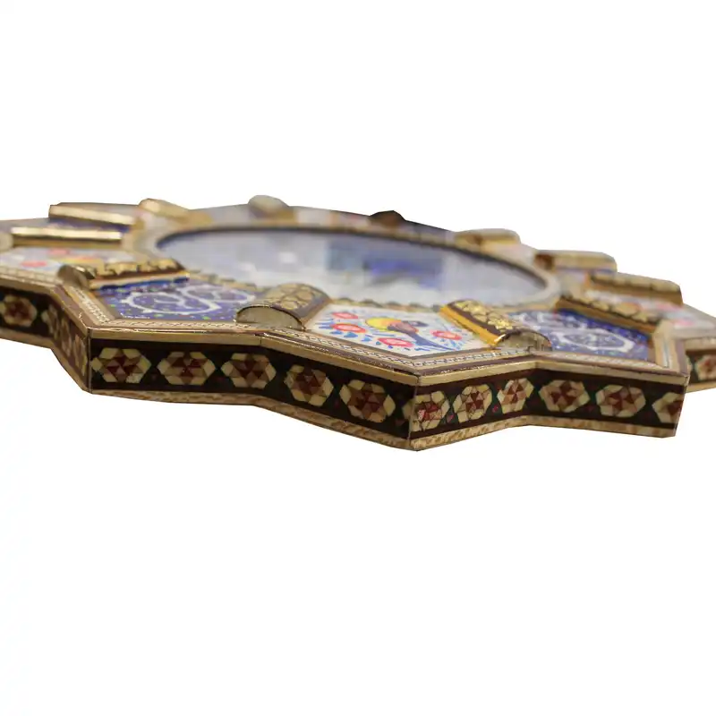 ساعت دیواری خاتم کاری مدل غنچه