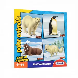 پازل آموزشی ۷۲ تکه مدل حیوانات قطبی بسته ۴ عددی