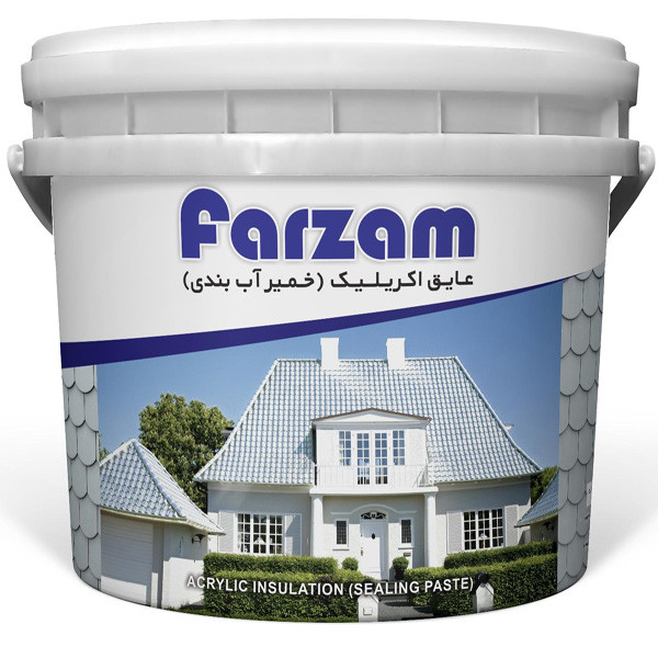  رنگ عایق اکریلیک سفالی فرزام کد 822 وزن 4 کیلوگرم