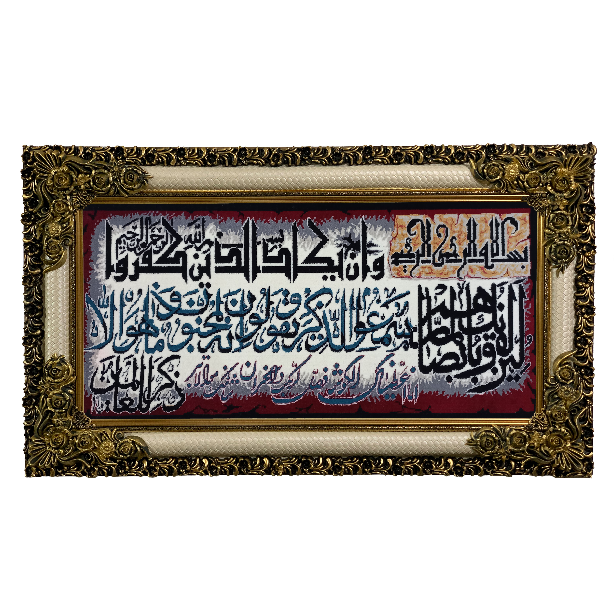 تابلو فرش ماشینی طرح دستبافت مدل وان یکاد کد 7799