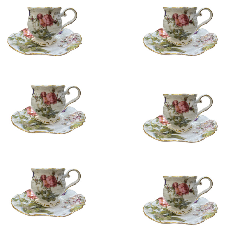 ست فنجان و نعلبکی 12 پارچه لمونژ مدل 88215