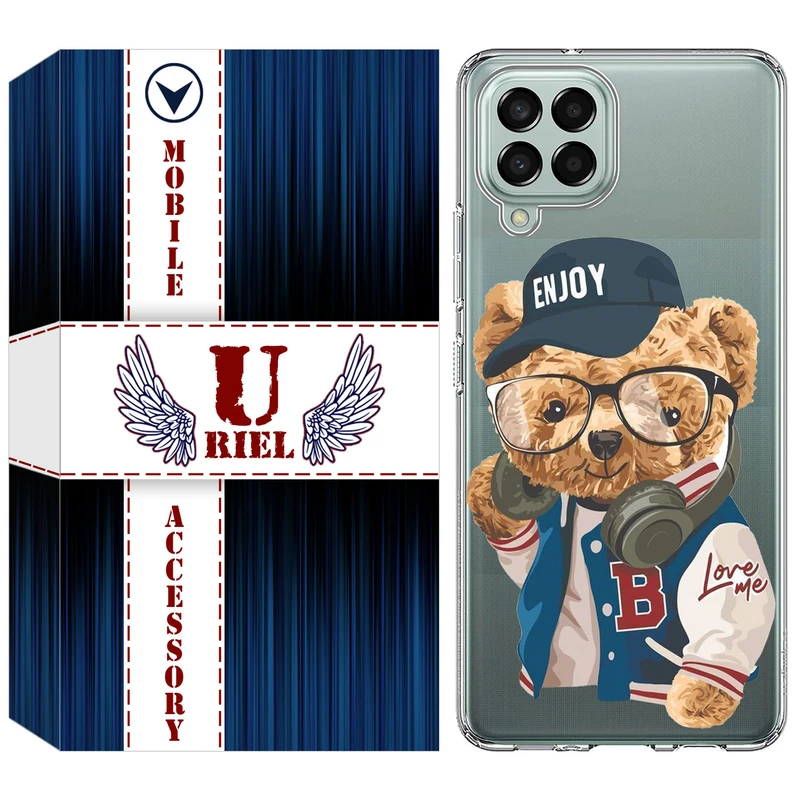 کاور یوریل مدل Clear کد 35 طرح تدی مناسب برای گوشی موبایل سامسونگ Galaxy M33