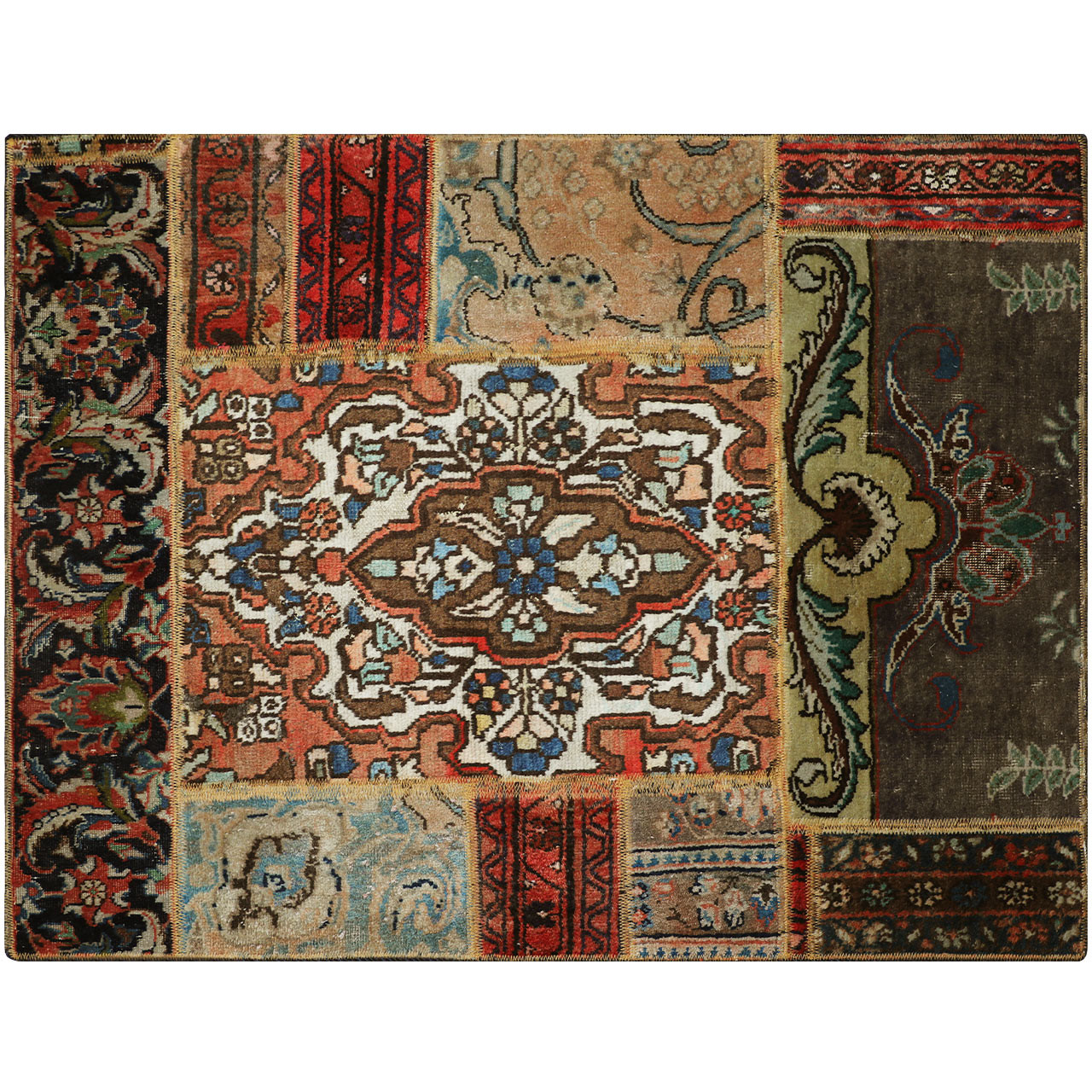 کلاژ فرش دستبافت یک متری فرش هریس کد 101839