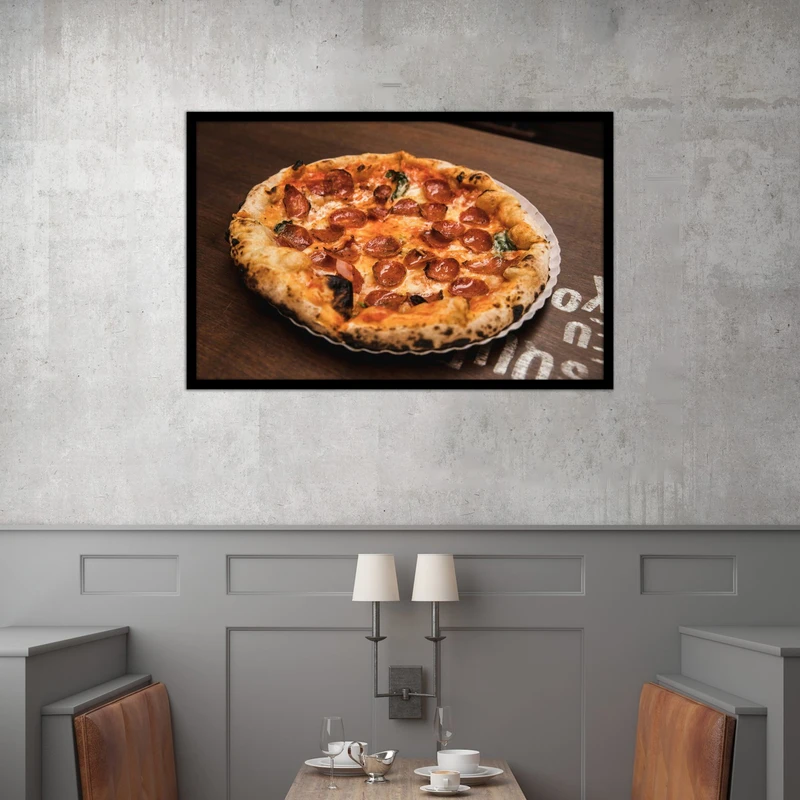 تابلو بکلیت طرح غذا و فست فود  پیتزا مدل B-bu2590