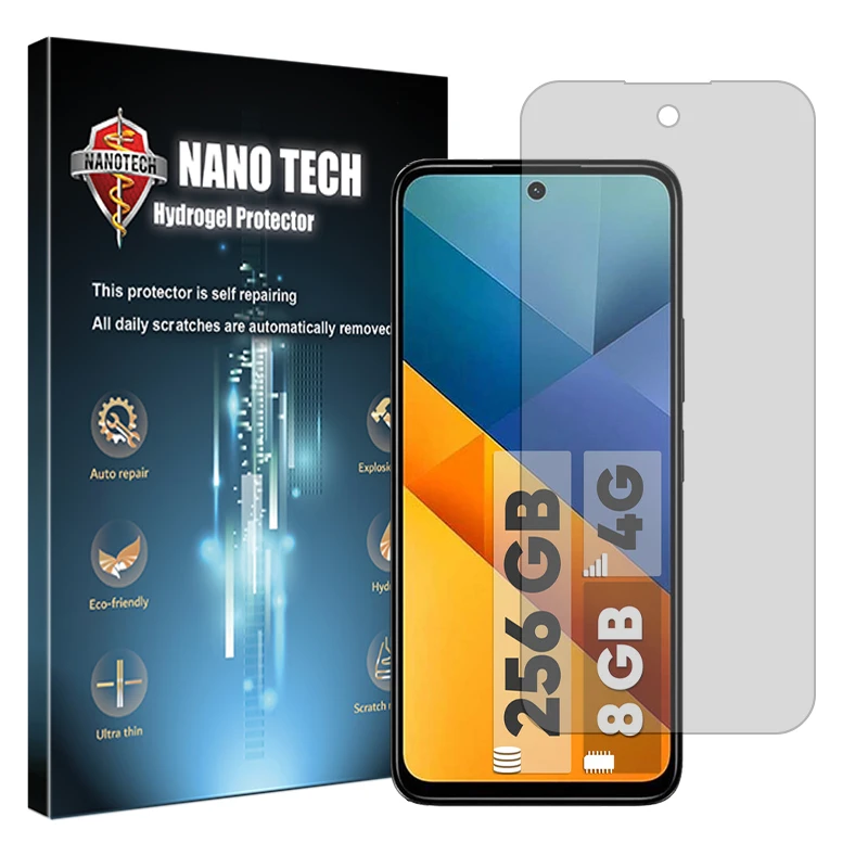 محافظ صفحه نمایش شفاف نانو تک مدل Tough مناسب برای گوشی موبایل شیائومی Poco M6 4G