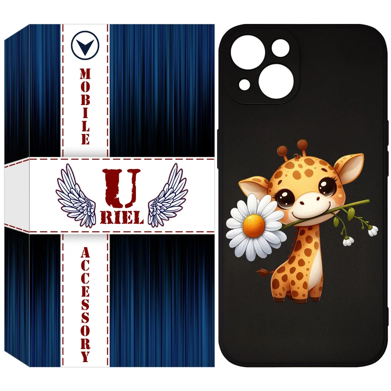 کاور یوریل مدل KSH کد 38 طرح زرافه مناسب برای گوشی موبایل اپل iPhone 13