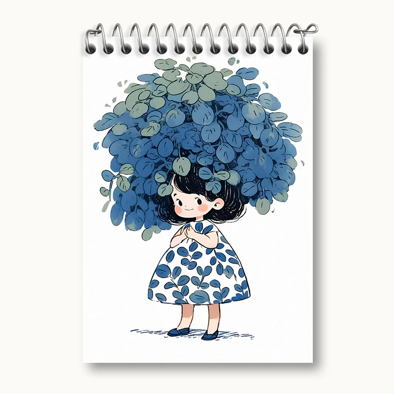 دفتر یادداشت 50 برگ خندالو طرح دخترانه کیوت کد N3130