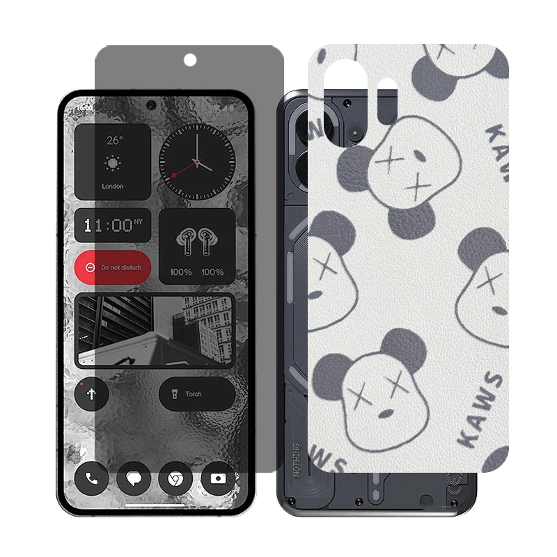 محافظ صفحه نمایش حریم شخصی گلس مدل Together مناسب برای گوشی موبایل ناتینگ Phone 2 به همراه برچسب پوششی پشت گوشی