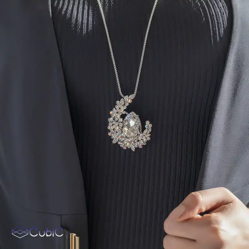 گردنبند زنانه کوبیک مدل QN-281129