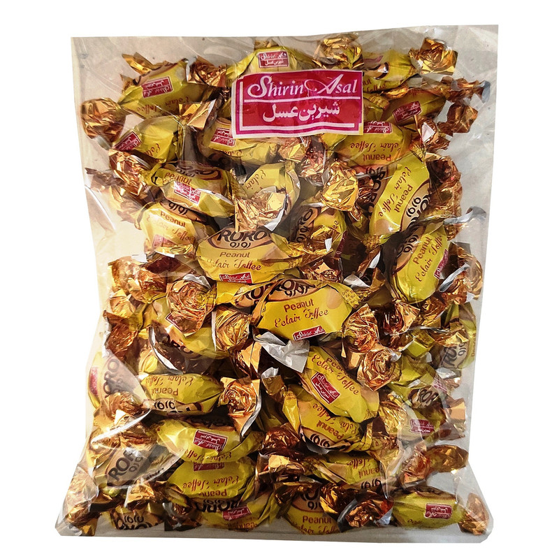 قیمت و خرید تافی کره ای با مغزی بادام زمینی رورو شیرین عسل - 500 گرم