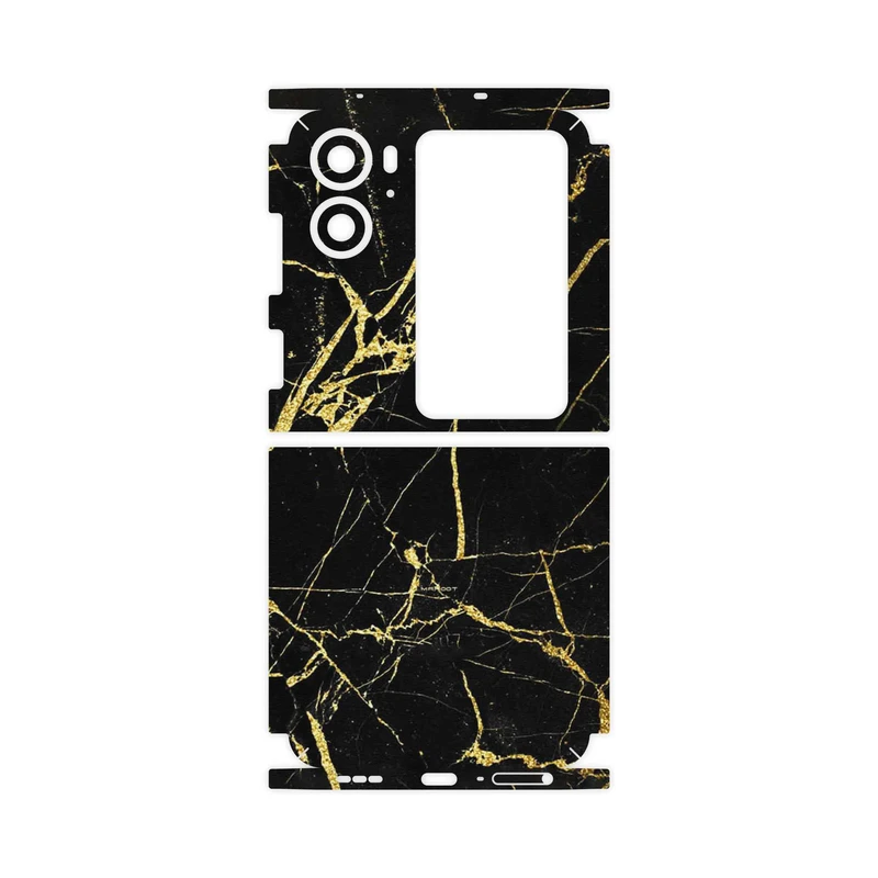 برچسب پوششی ماهوت مدل Graphite_Gold_Marble-FullSkin مناسب برای گوشی موبایل اپو Find N2 Flip