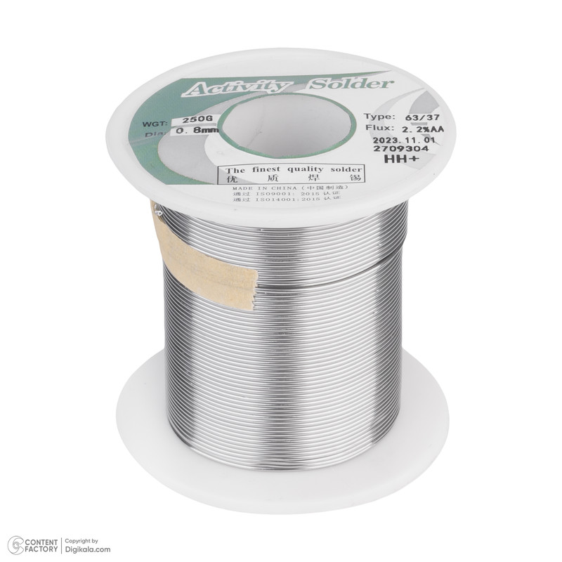 سیم لحیم اکتیویتی مدل HH پلاس وزن 250 گرم قطر 0.8 میلی متر
