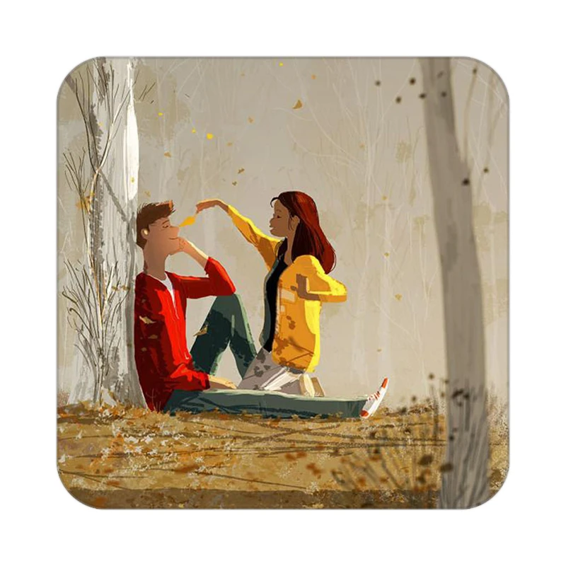 زیر لیوانی کاکتی طرح عاشقانه مدل mg10134