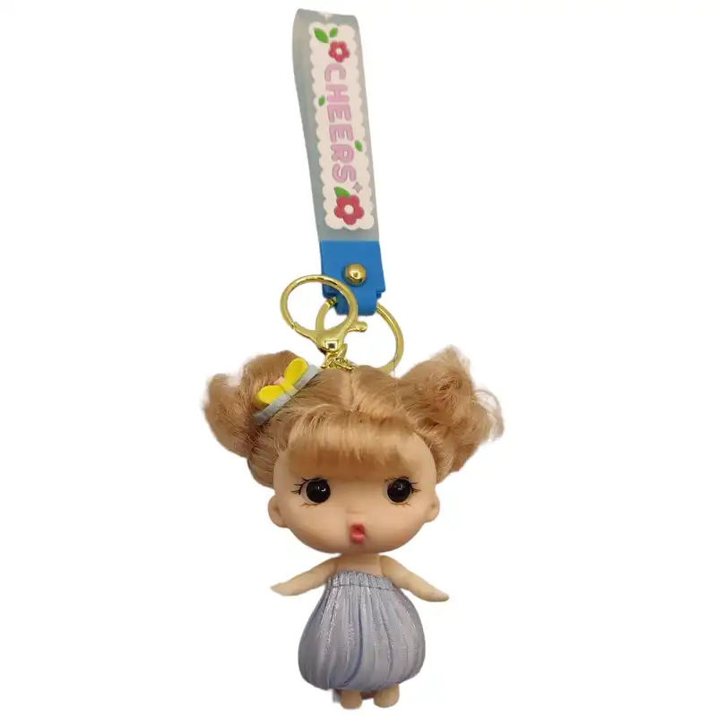 جاکلیدی دخترانه مدل عروسک مفصلی دختر کوچولو