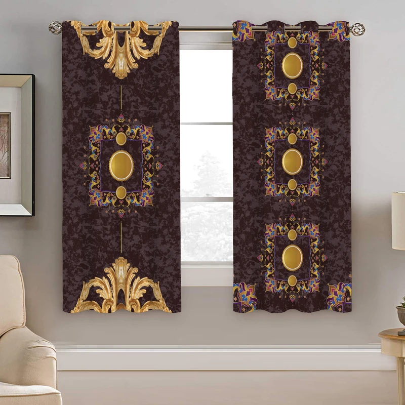 پرده نیروانا طرح سنتی  مدل هازان کد 4740   سایز 140×200 سانتی متر