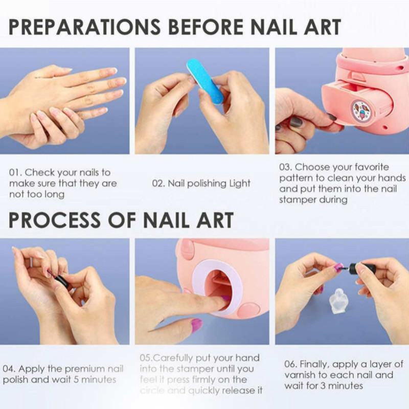 ست اسباب بازی لوازم آرایشی مدل استمپر ناخن