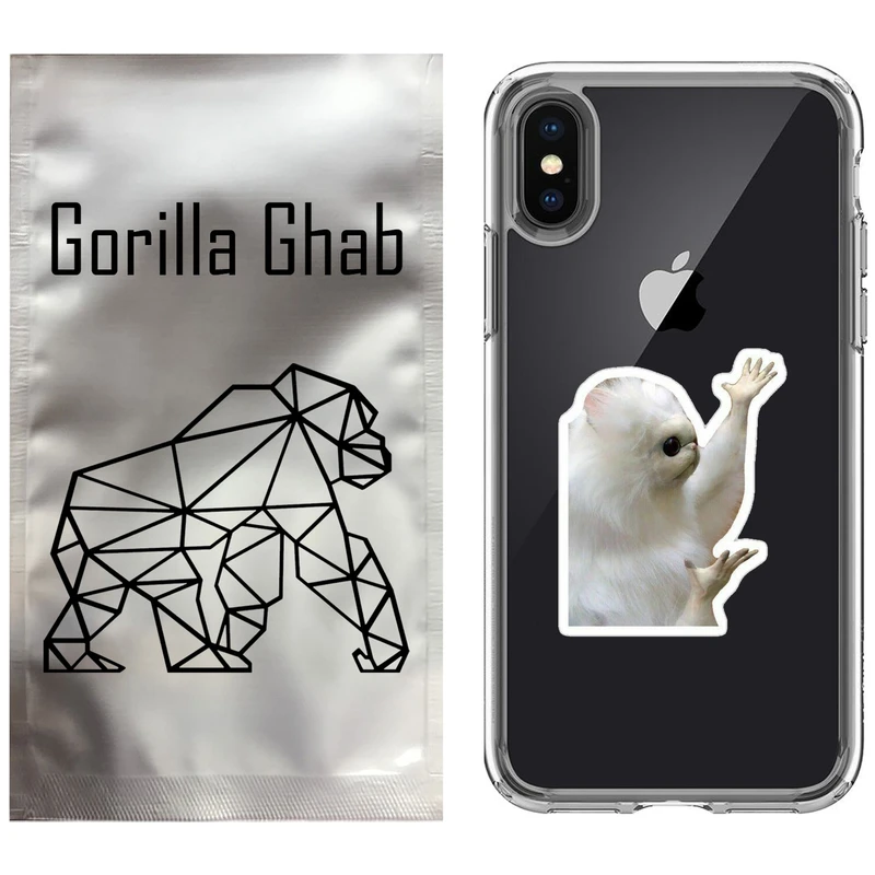 کاور گوریلا قاب مدل CLG کد 89 طرح میمون سفید مناسب برای گوشی موبایل اپل iPhone X / XS