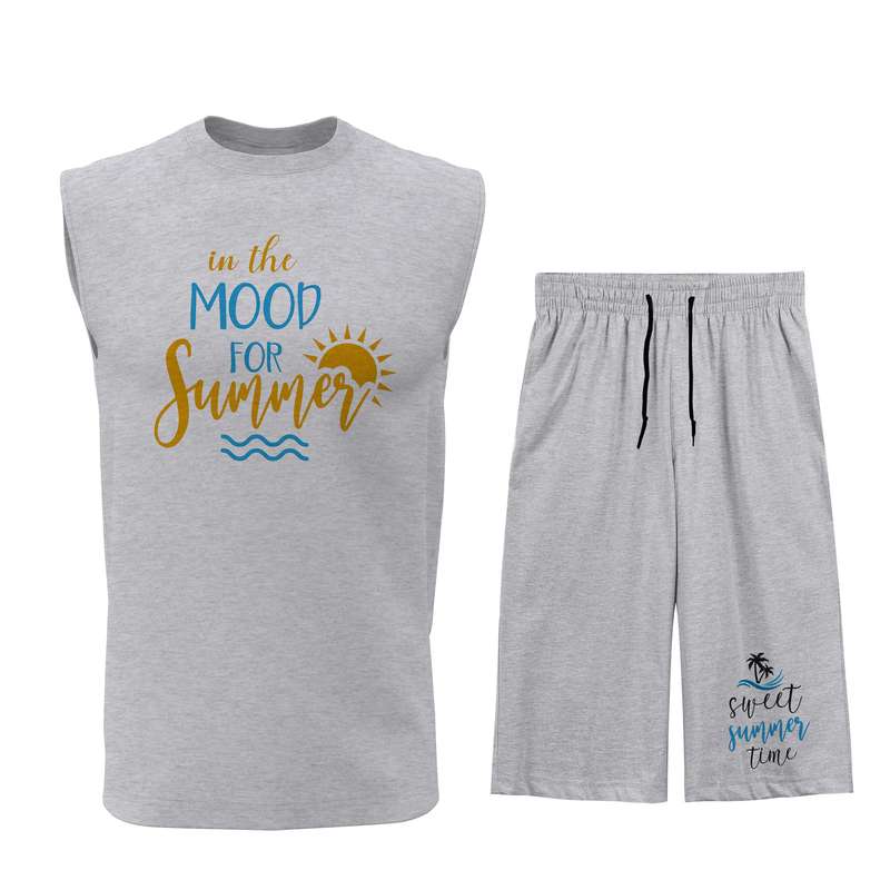 ست تاپ و شلوارک مردانه مدل S167G