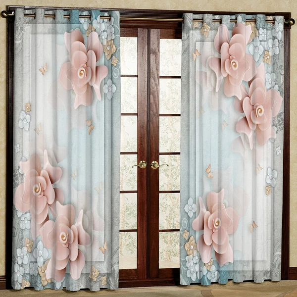 پرده مدل چاپی هازان پانچی کد 322 سایز 200x140 سانتی متر