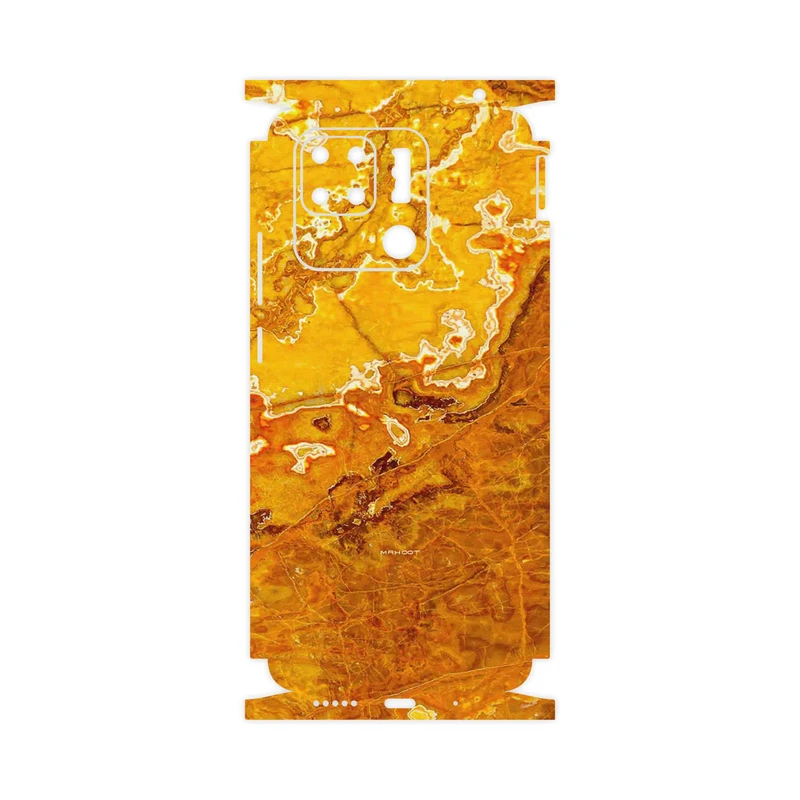 برچسب پوششی ماهوت مدل Gold Marble-FullSkin مناسب برای گوشی موبایل شیائومی Redmi 10C