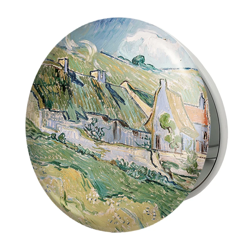 آینه جیبی خندالو طرح کلبه ونسان ونگوگ (Van Gogh) مدل تاشو کد 36785