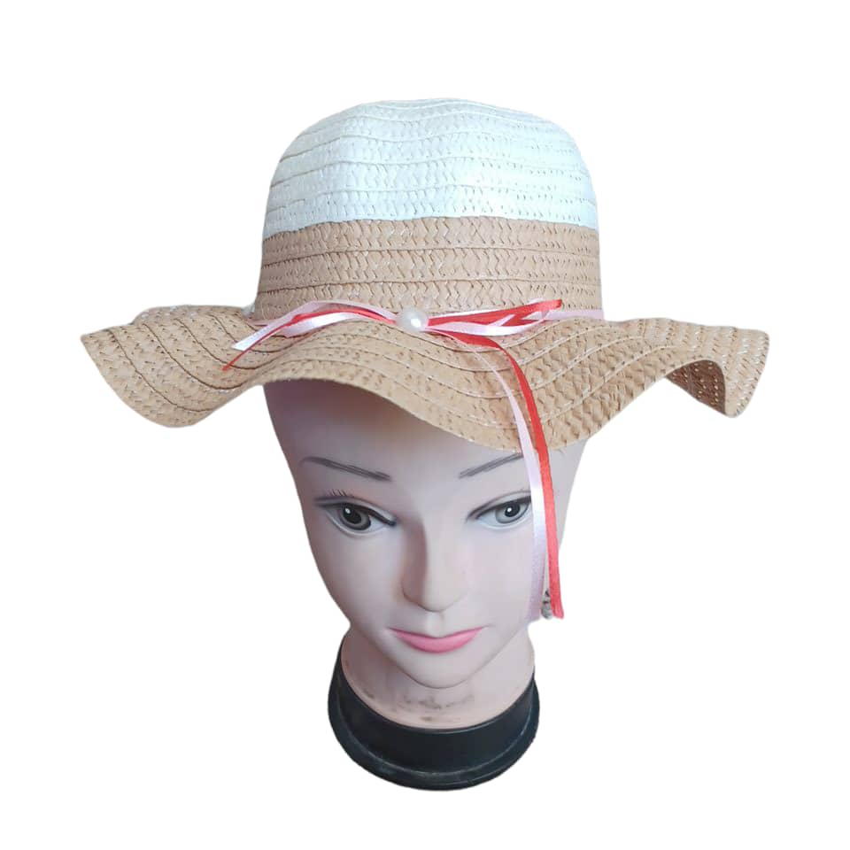 کلاه حصیری دخترانه مدل ساحلی MR319