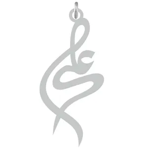 آویز گردنبند نقره کرابو طرح علی مدل Kn2-792