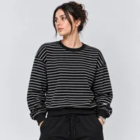 سویشرت زنانه دورس پنبه مدل راه راه