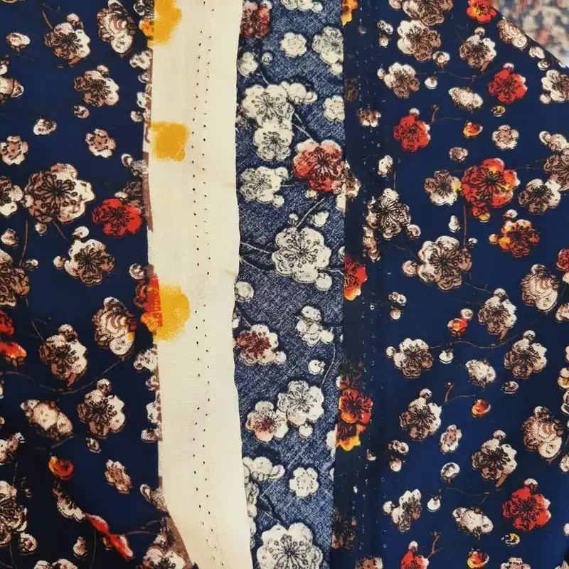 پارچه لباس مدل کودری نخی طرح گلدار