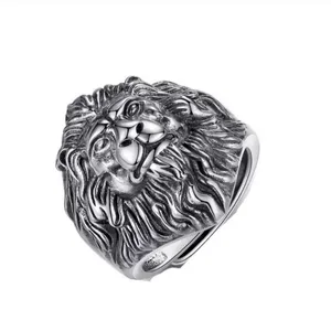 انگشتر مردانه مدل Lion silver 