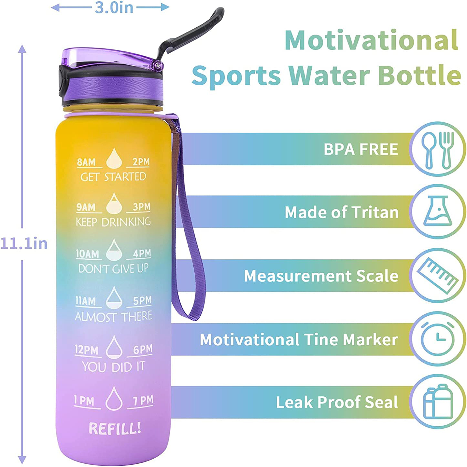 قمقمه Tritan Refill مدل 2263 گنجایش 1 لیتر