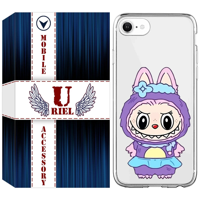 کاور یوریل  دل Clear کد 141 طرح لبوبو Labubu مناسب برای گوشی موبایل اپل iPhone 7 / 8 / SE 2022