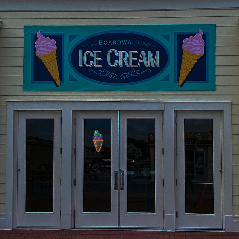 چراغ دیواری نئون دیزاین طرح Ice-Cream-3_MLC