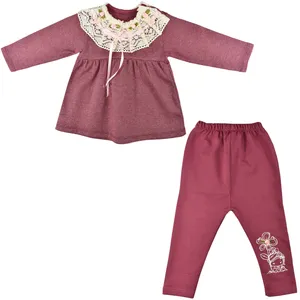 ست بلوز و شلوار نوزادی دخترانه نیروان کد 502 -2