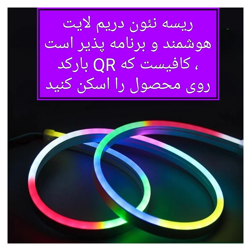 عکس شماره 11 : ریسه نئون دریم لایت مدل برنامه پذیر طول ۵متر به همراه آداپتور