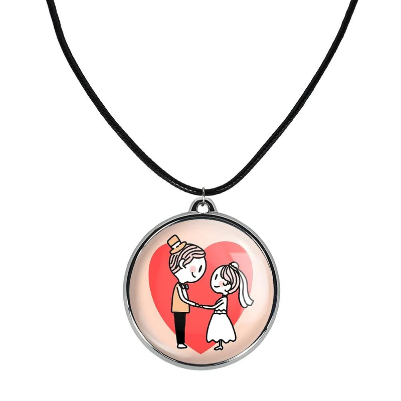 گردنبند خندالو مدل عروس و داماد کد 2962629627