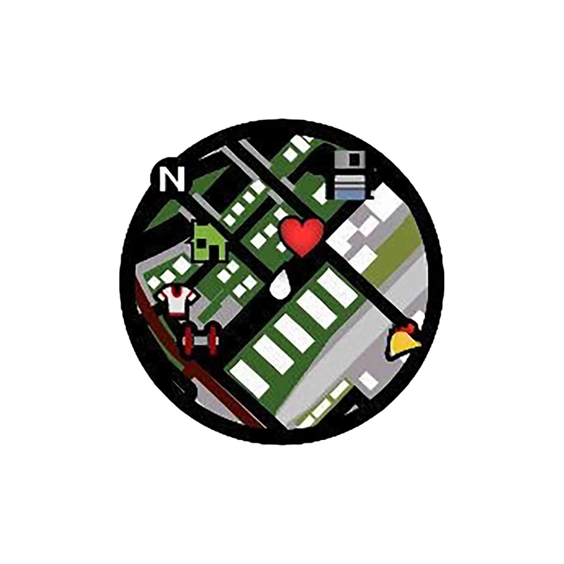 استیکر لپ تاپ طرح نقشه بازی کد 33