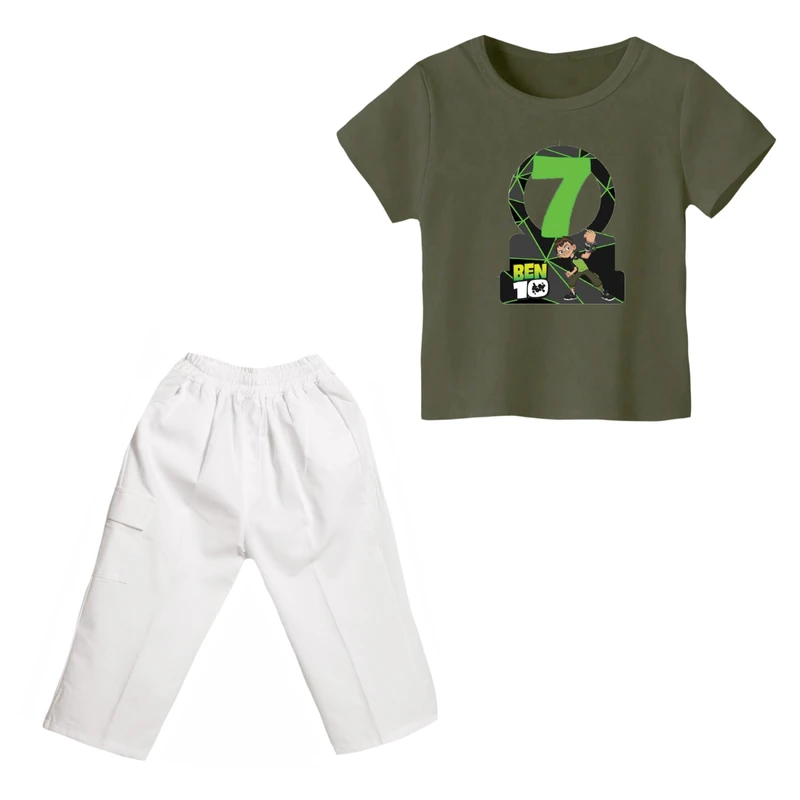 ست تی شرت و شلوارک پسرانه مدل بن تن کد ۵