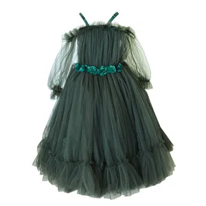 پیراهن آستین بلند یقه باز دخترانه مدل A002