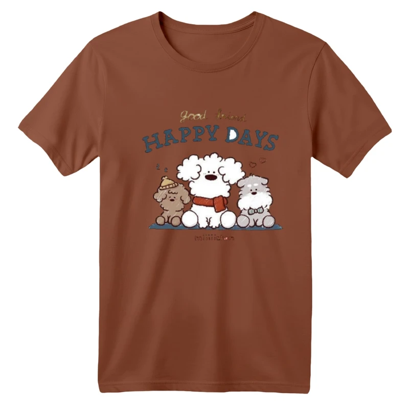 تی شرت آستین کوتاه بچگانه مدل سگ های بامزه