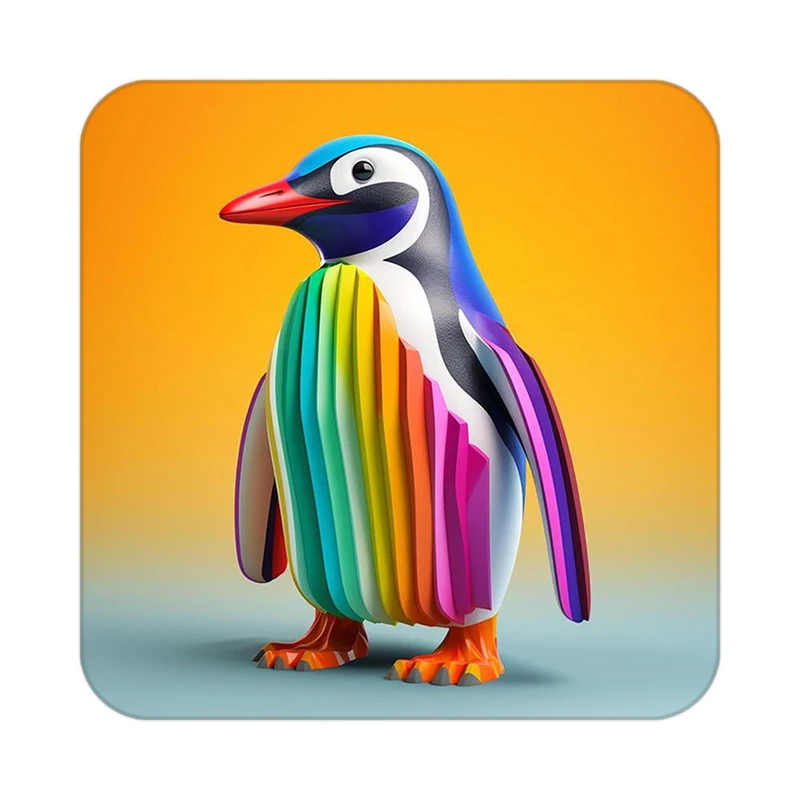 زیر لیوانی کاکتی طرح حیوانات رنگی مدل mp25268